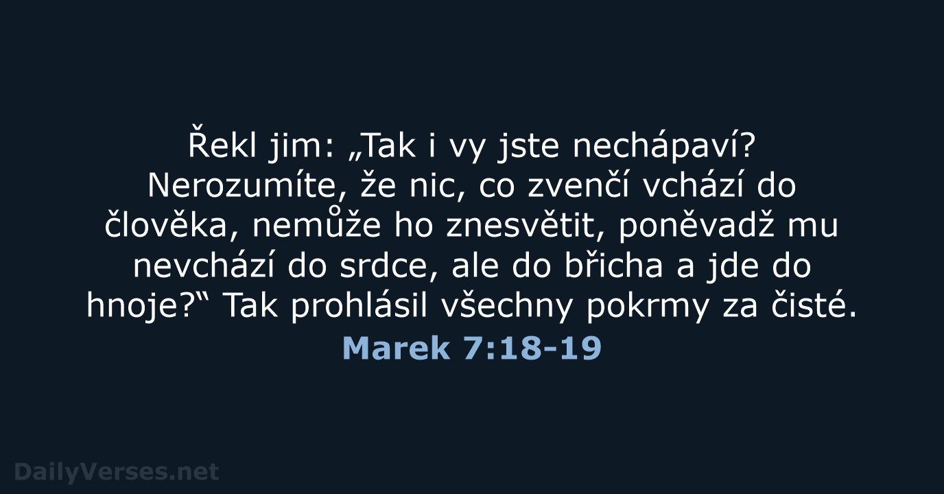 Marek 7:18-19 - ČEP