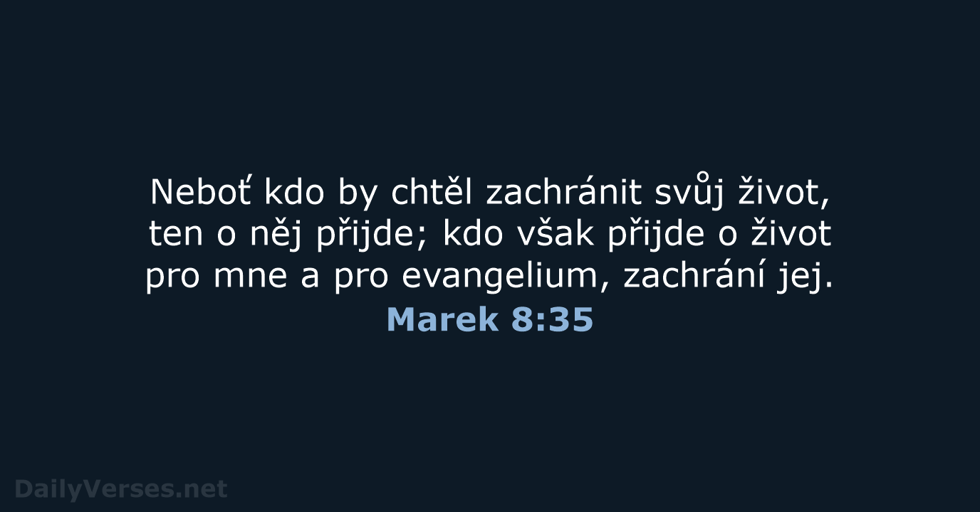 Marek 8:35 - ČEP