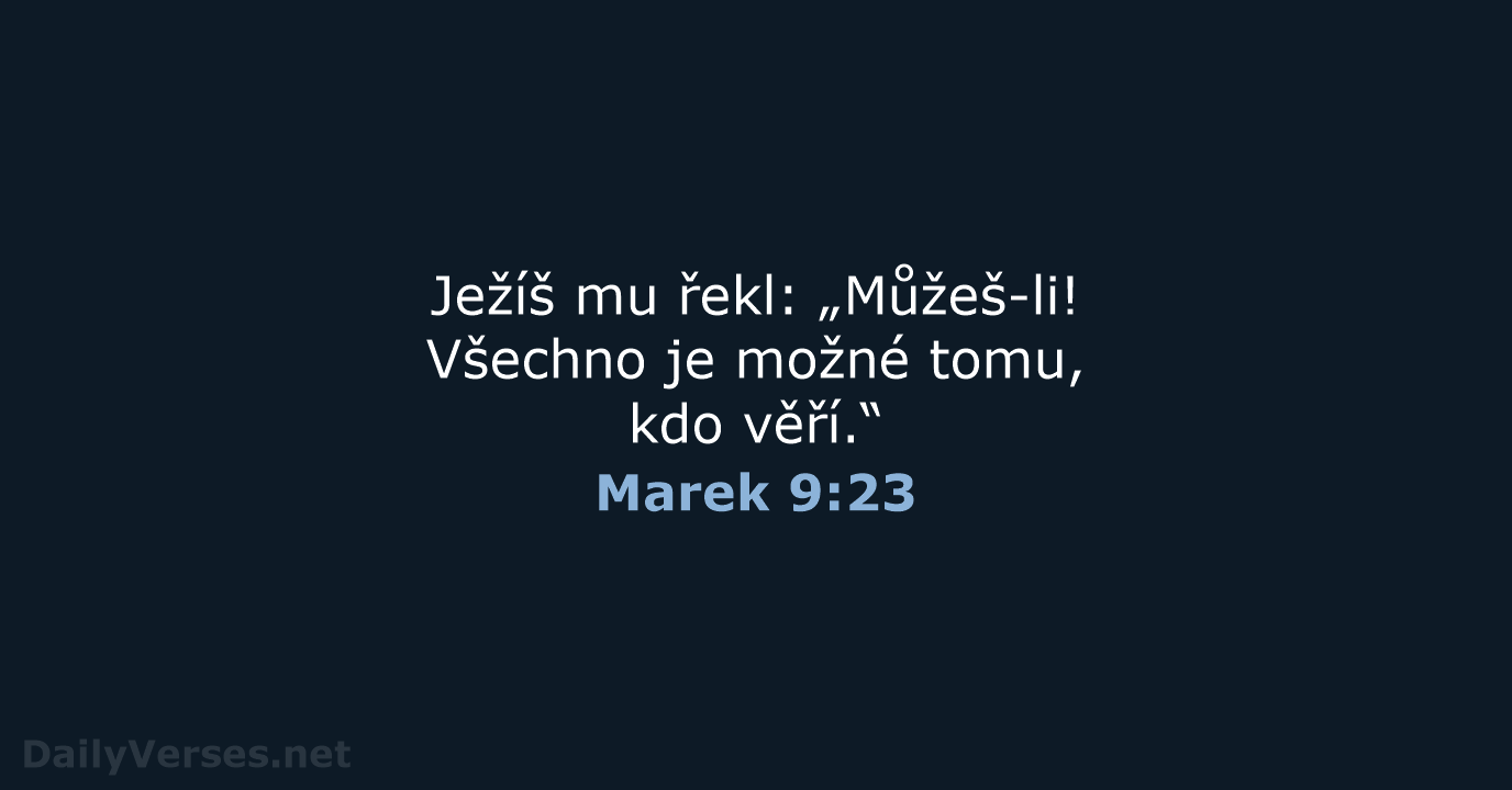 Marek 9:23 - ČEP