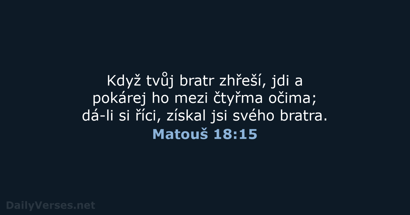 Matouš 18:15 - ČEP