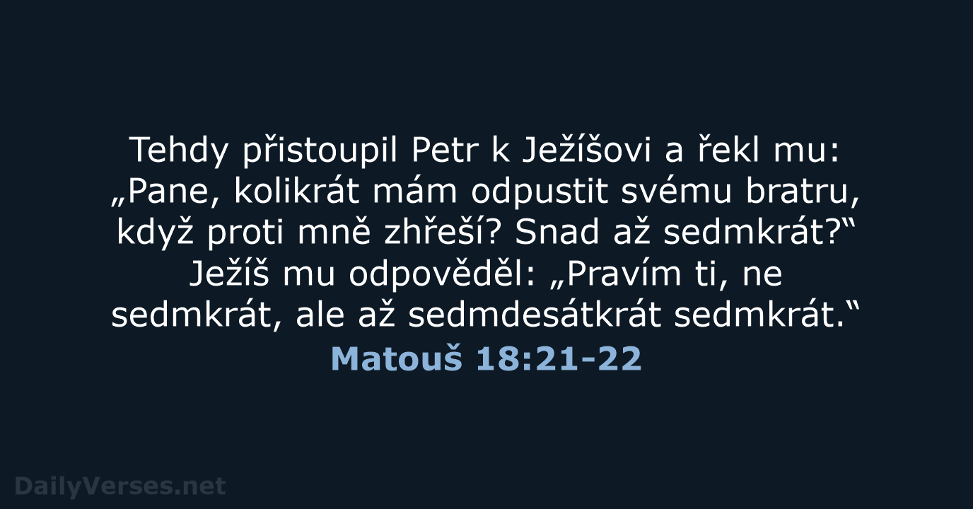 Matouš 18:21-22 - ČEP
