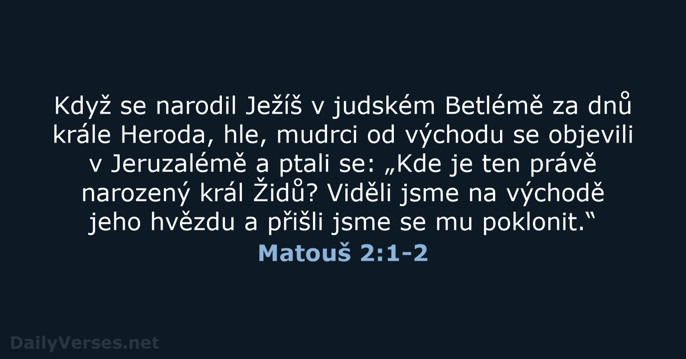 Matouš 2:1-2 - ČEP