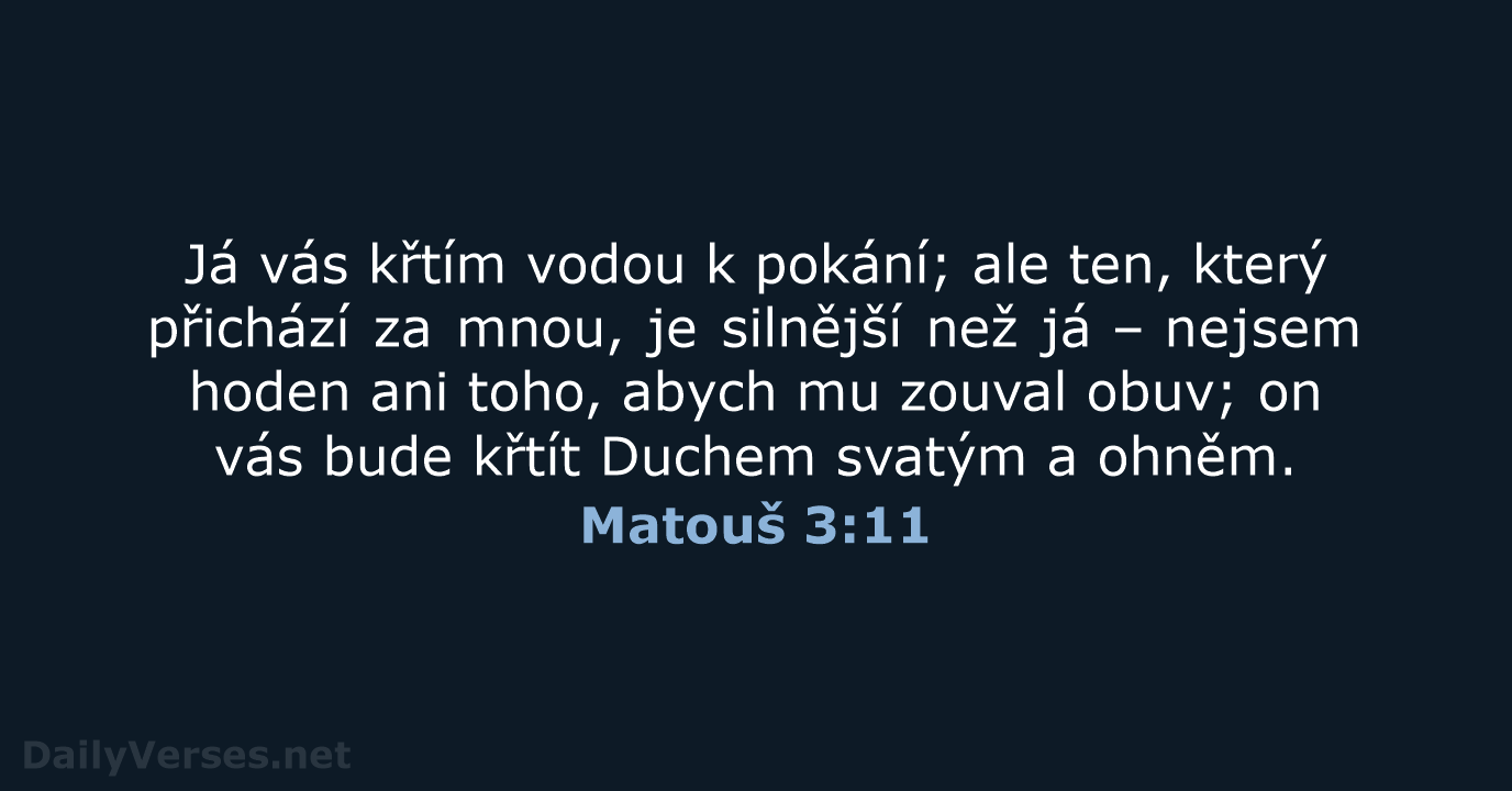 Matouš 3:11 - ČEP