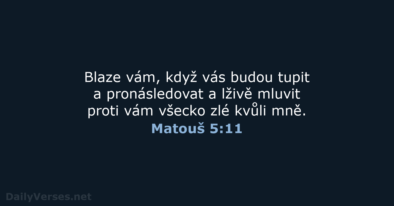 Matouš 5:11 - ČEP