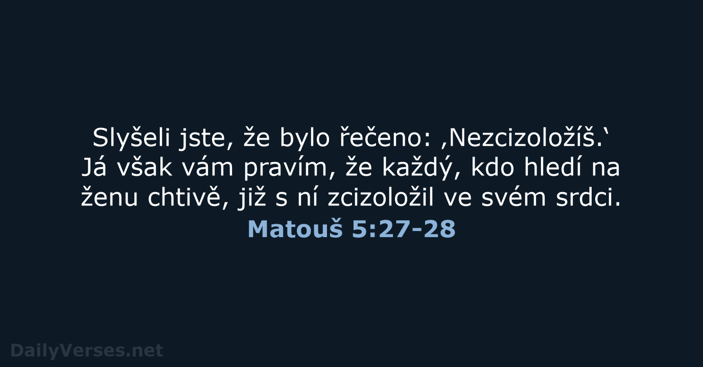 Matouš 5:27-28 - ČEP