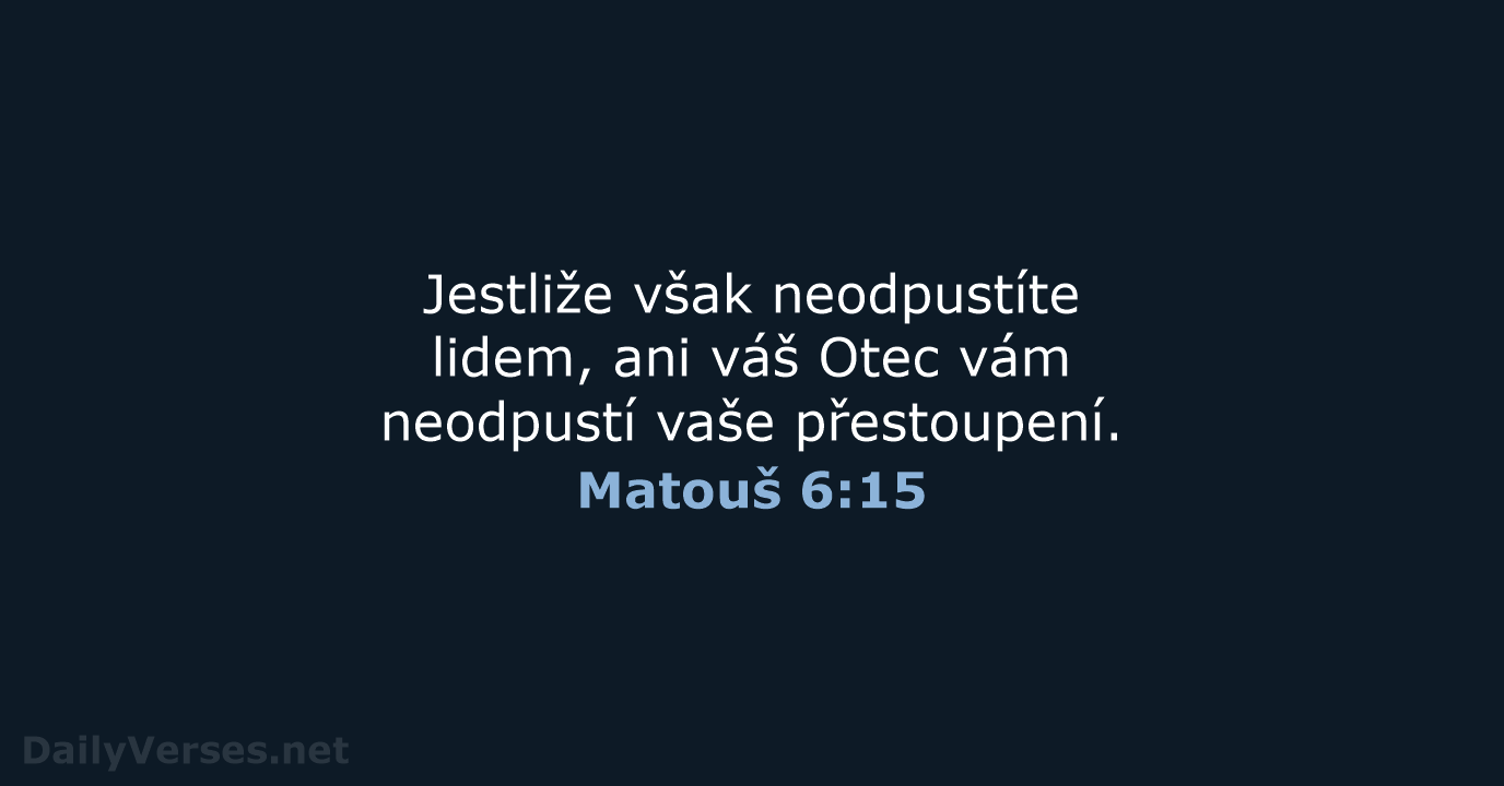 Matouš 6:15 - ČEP