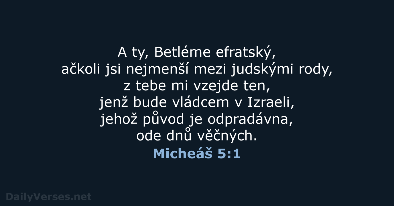 Micheáš 5:1 - ČEP
