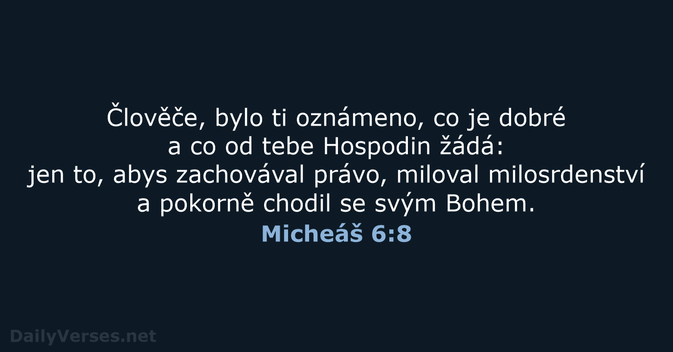 Micheáš 6:8 - ČEP