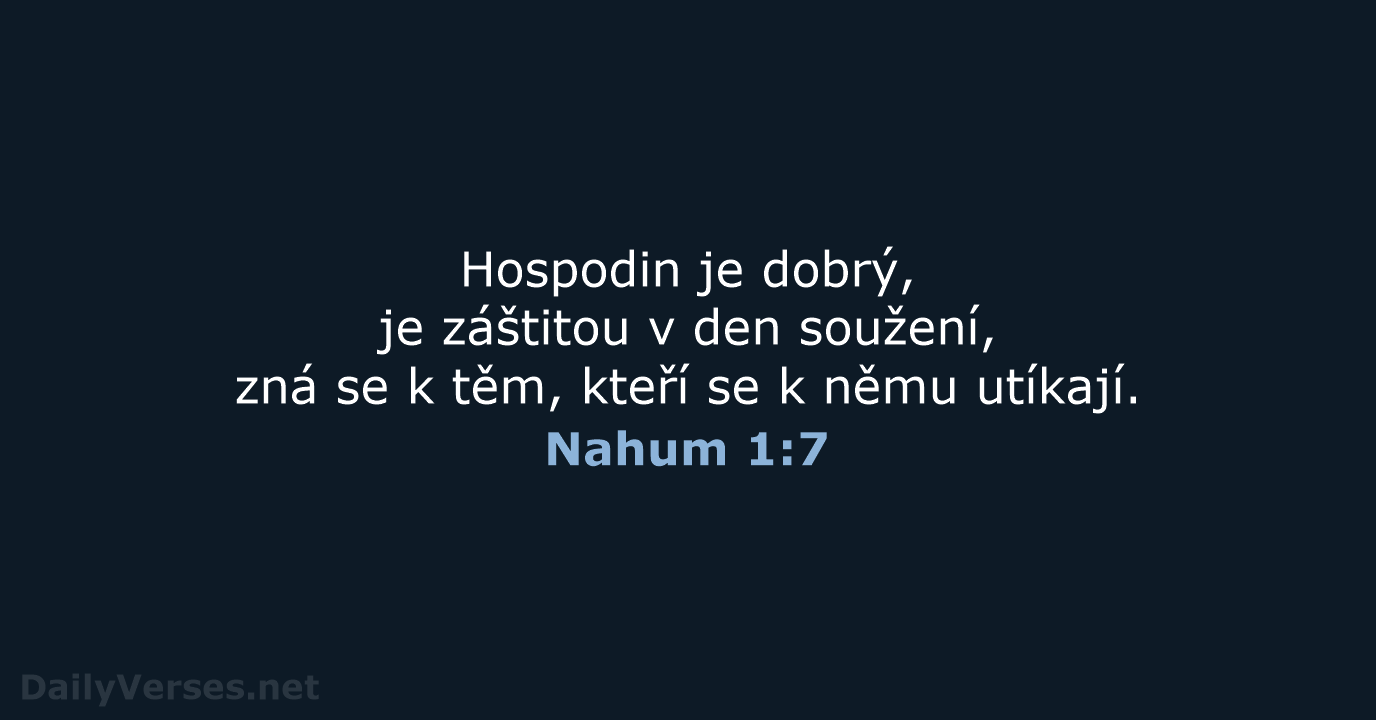 Nahum 1:7 - ČEP