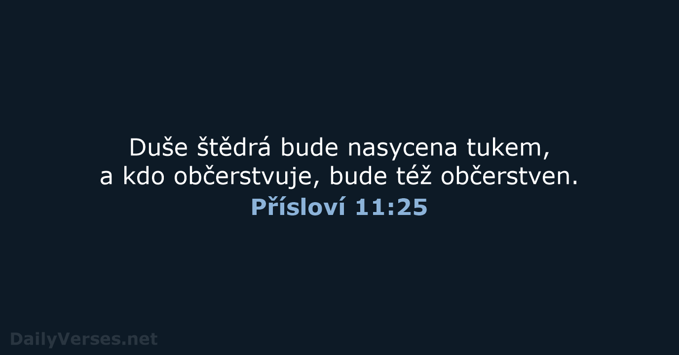 Přísloví 11:25 - ČEP