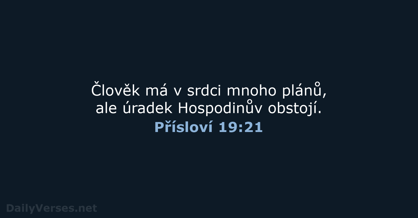 Přísloví 19:21 - ČEP