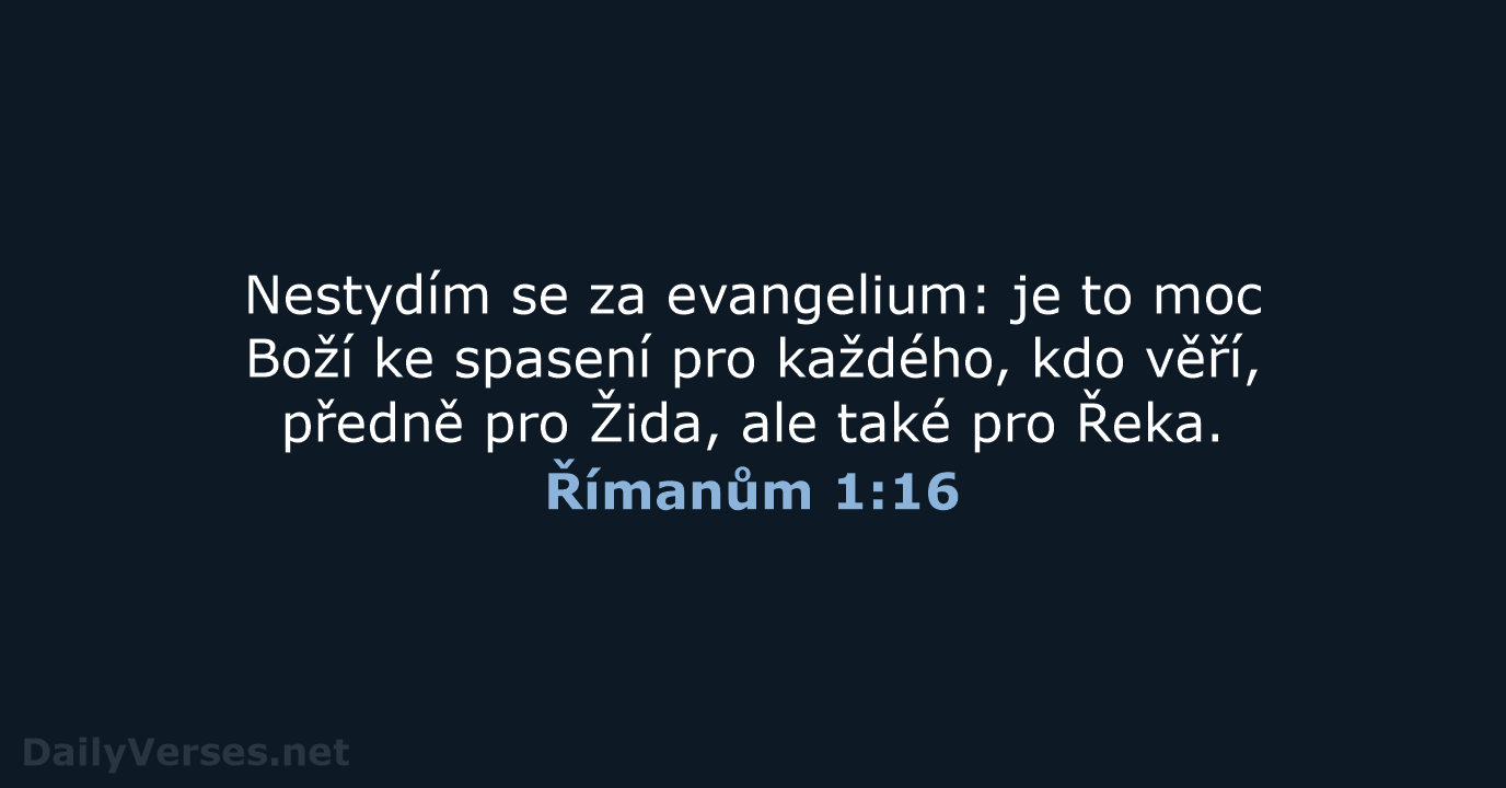 Římanům 1:16 - ČEP