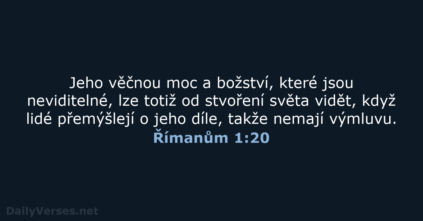 Římanům 1:20 - ČEP