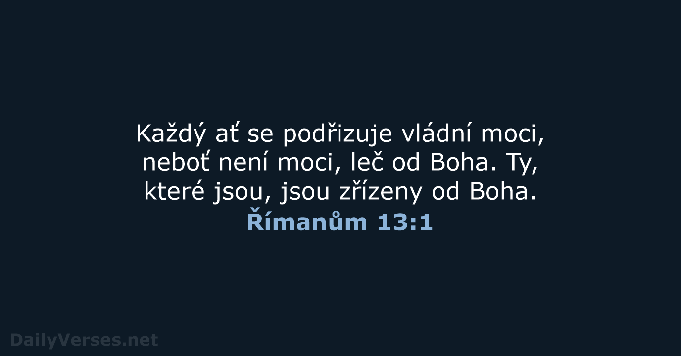 Římanům 13:1 - ČEP