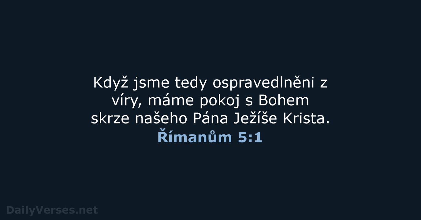 Římanům 5:1 - ČEP