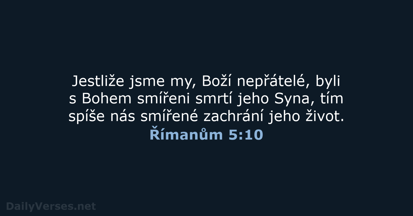 Římanům 5:10 - ČEP