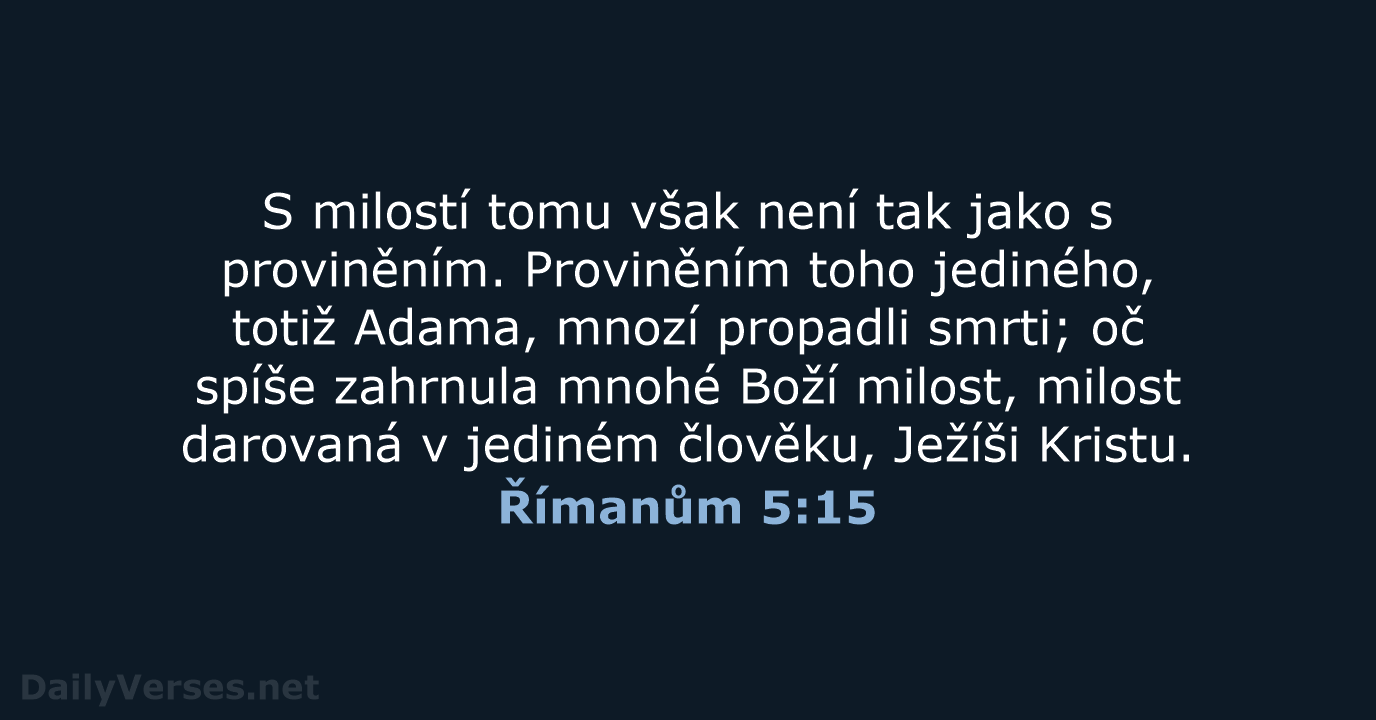Římanům 5:15 - ČEP