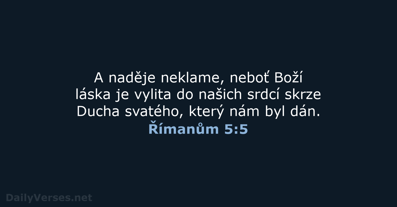 Římanům 5:5 - ČEP