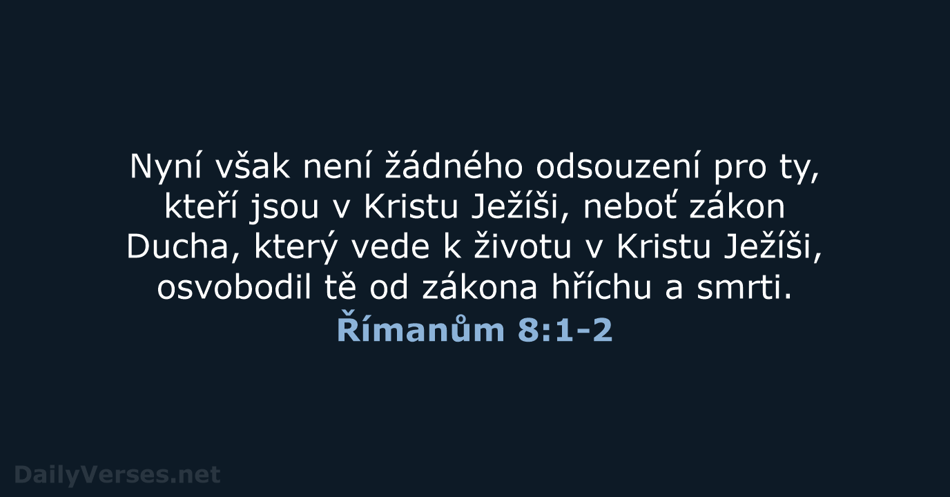 Římanům 8:1-2 - ČEP