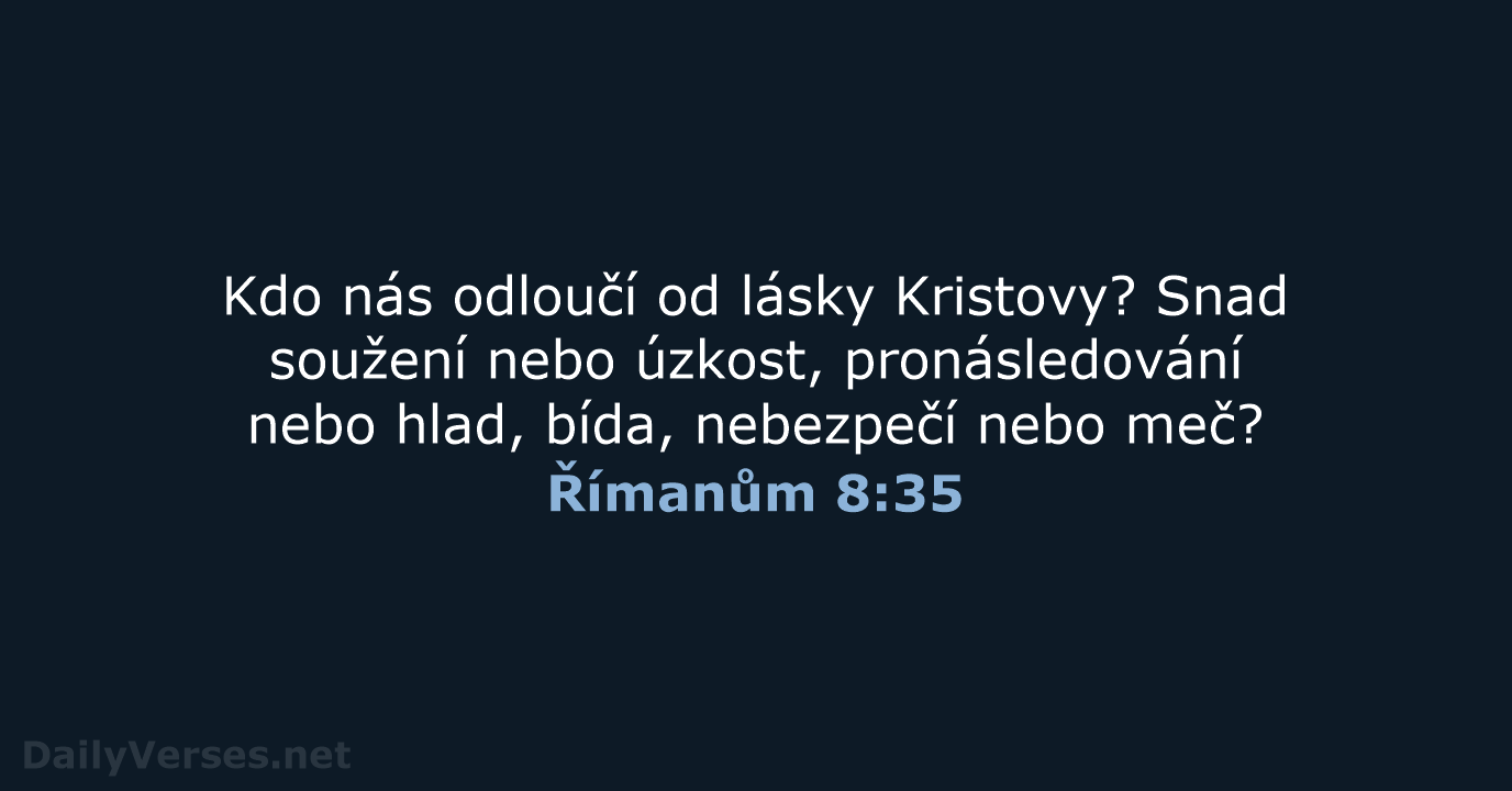 Římanům 8:35 - ČEP