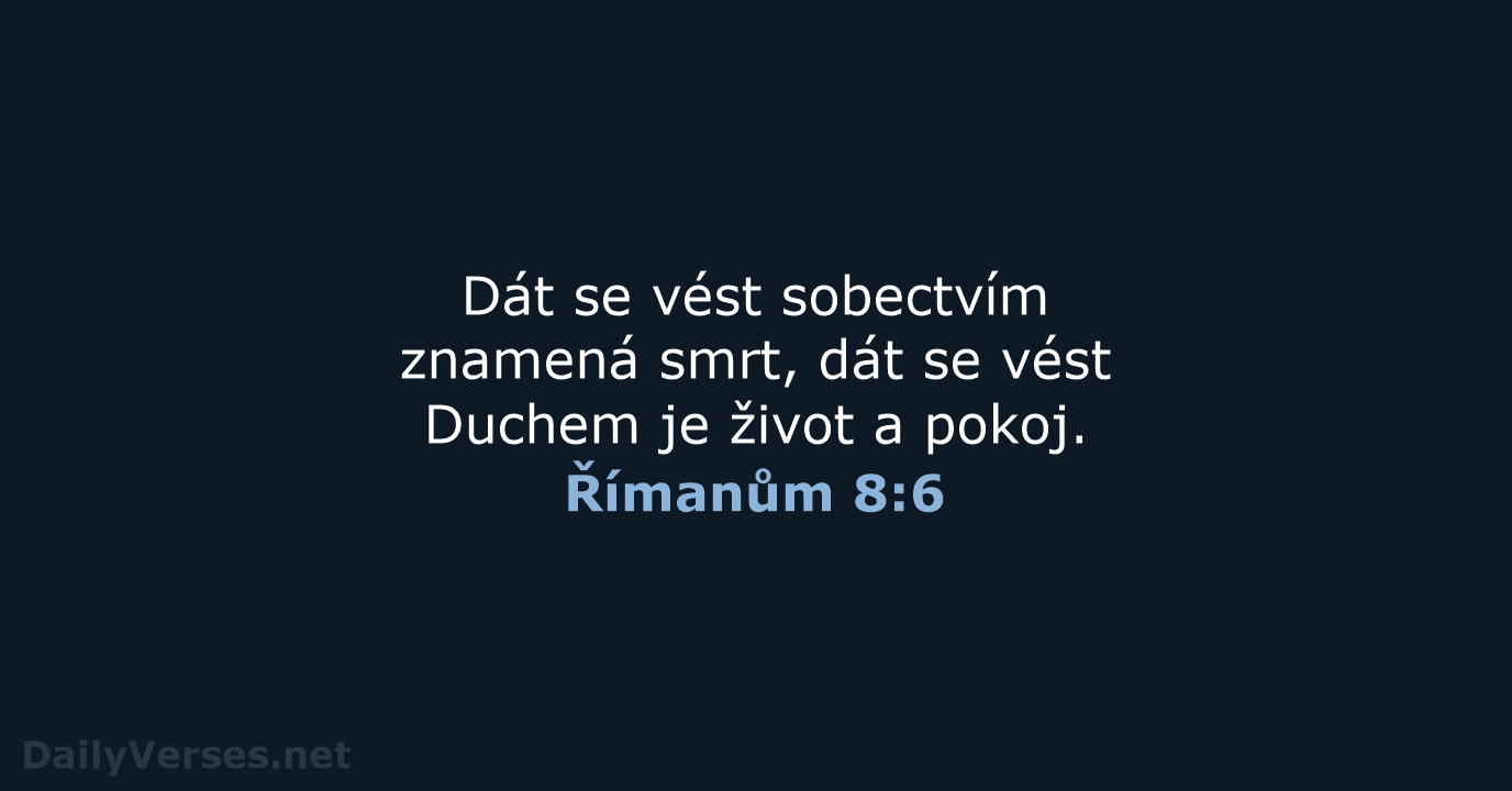 Římanům 8:6 - ČEP