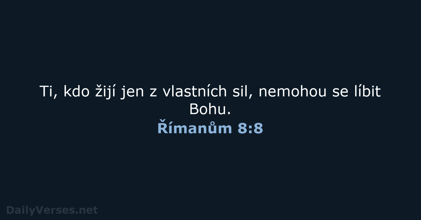 Římanům 8:8 - ČEP