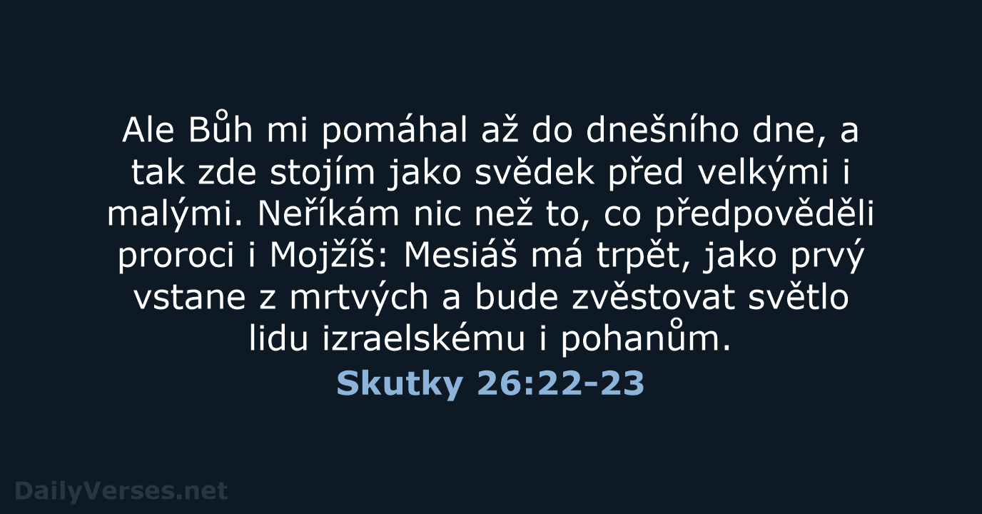 Skutky 26:22-23 - ČEP