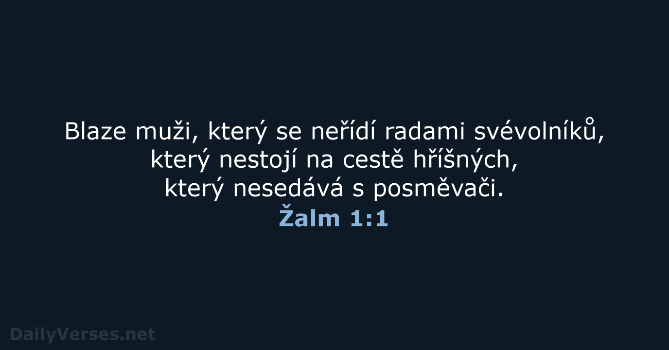 Žalm 1:1 - ČEP