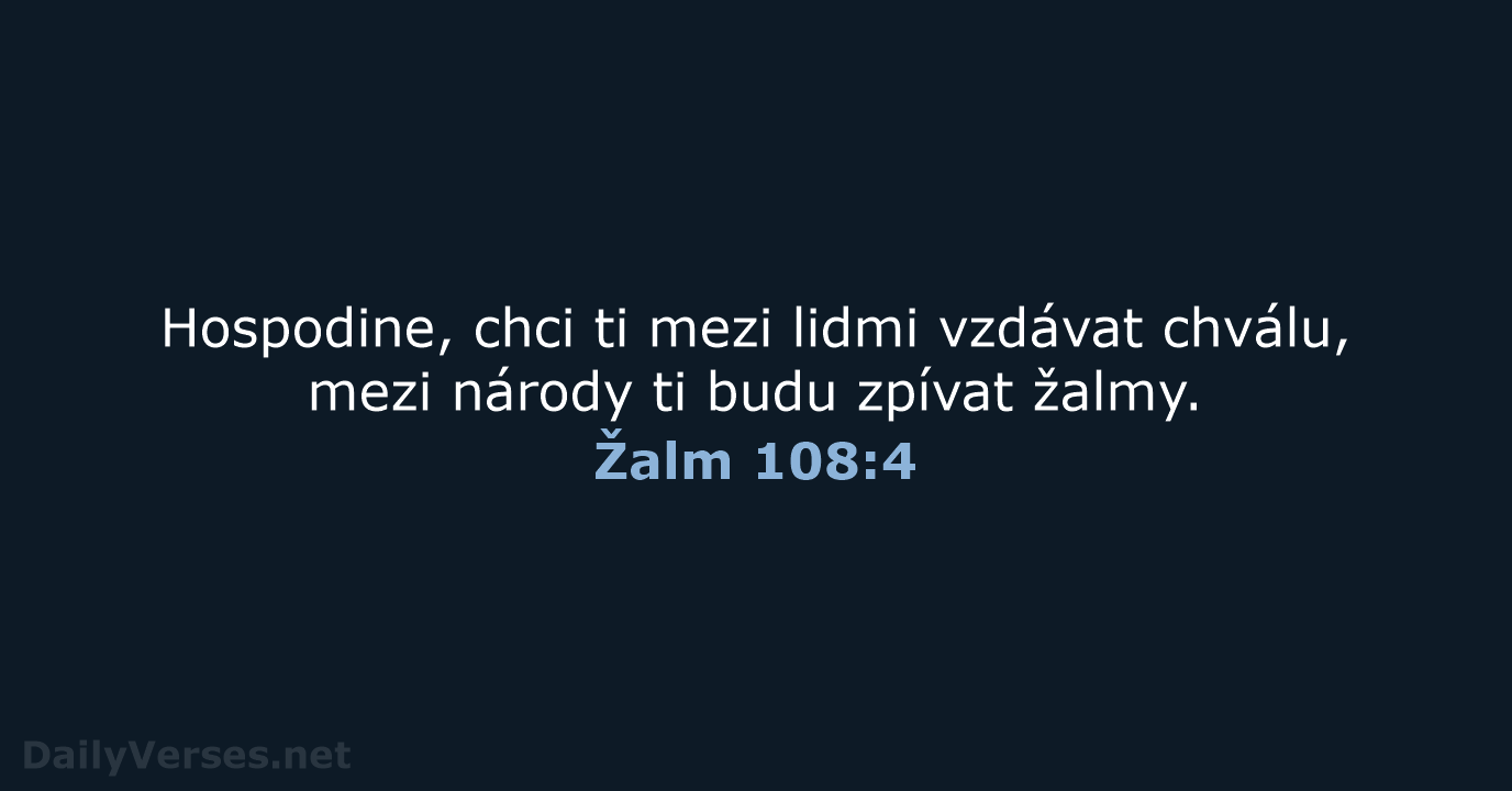 Žalm 108:4 - ČEP