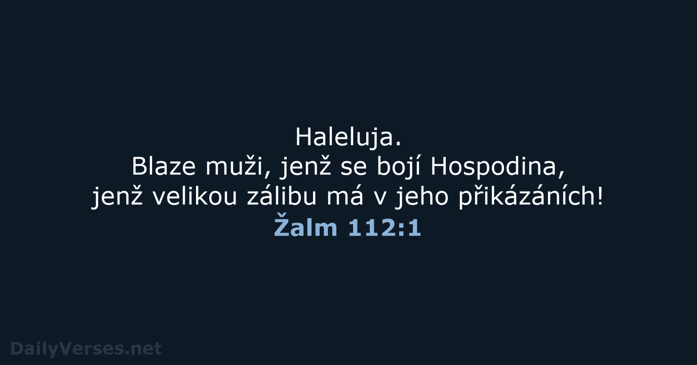 Žalm 112:1 - ČEP