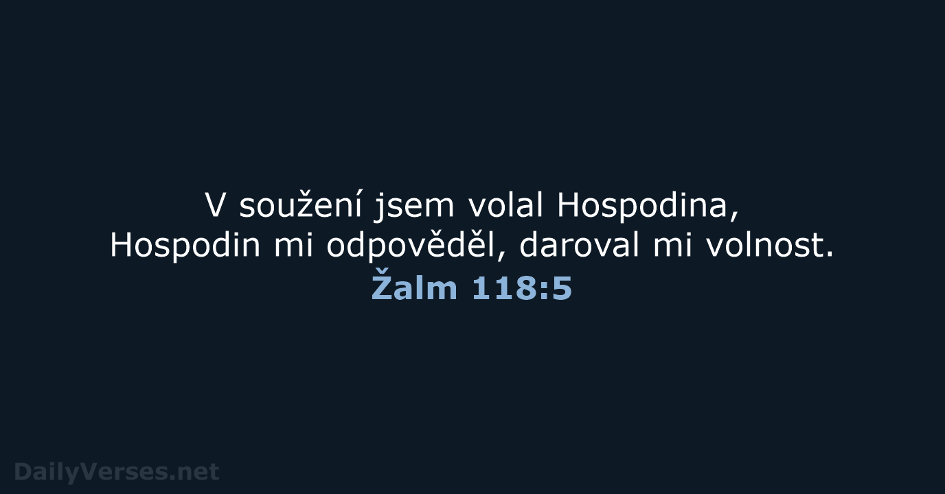 Žalm 118:5 - ČEP