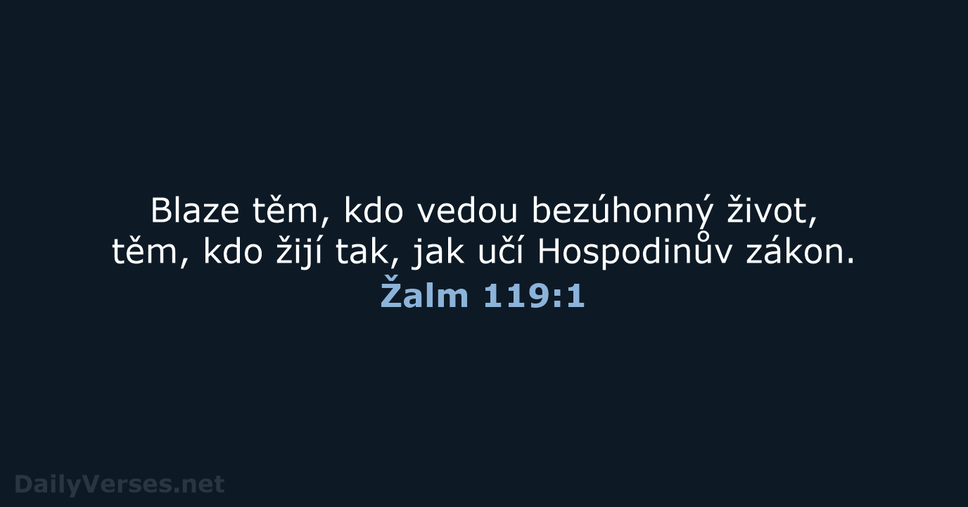 Žalm 119:1 - ČEP