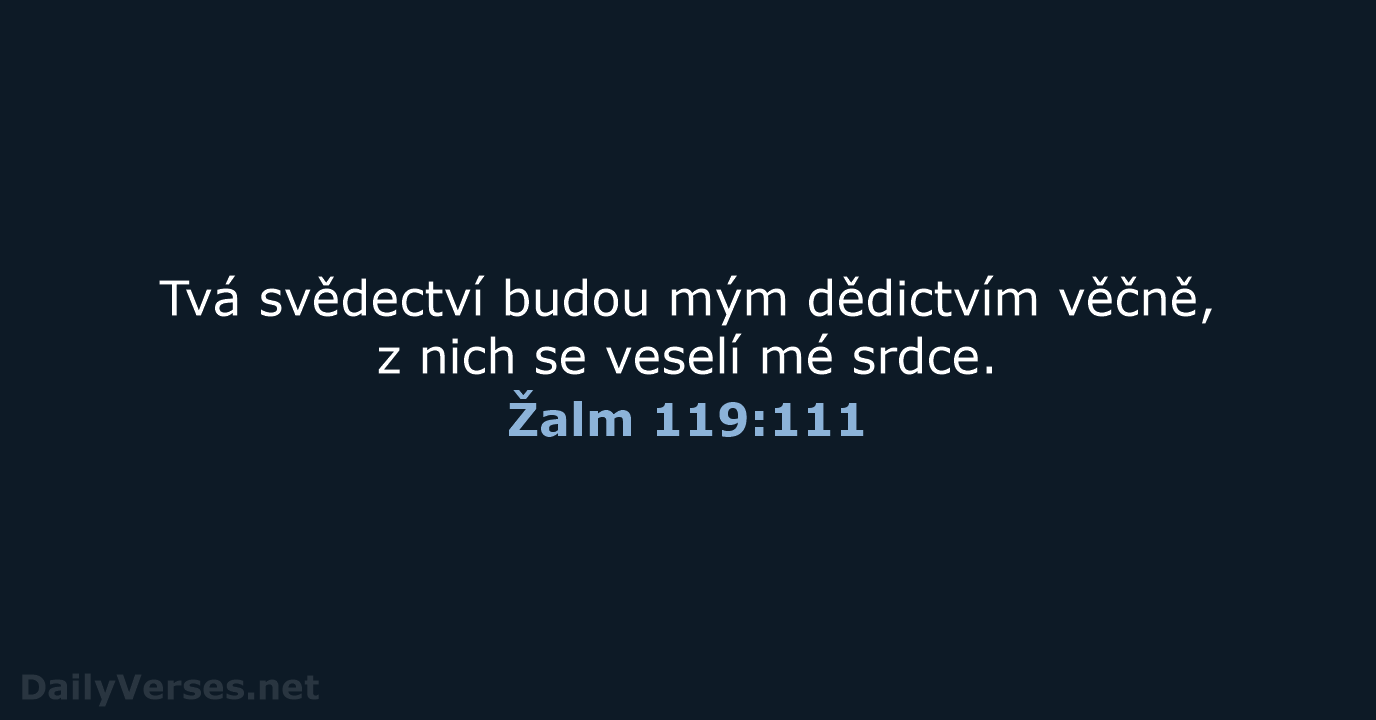 Žalm 119:111 - ČEP