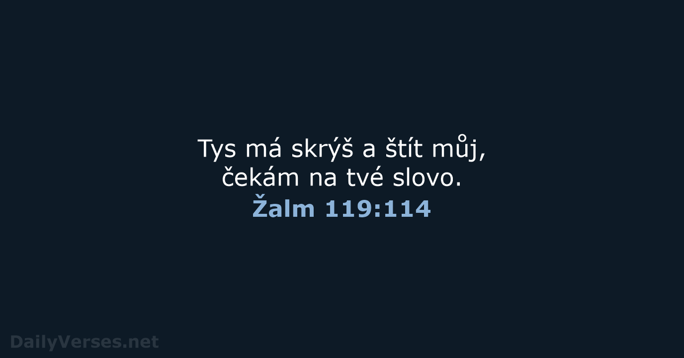 Žalm 119:114 - ČEP