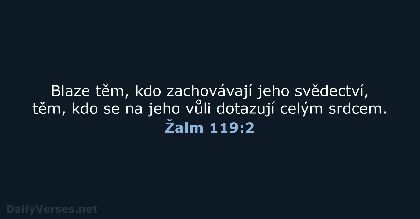 Žalm 119:2 - ČEP
