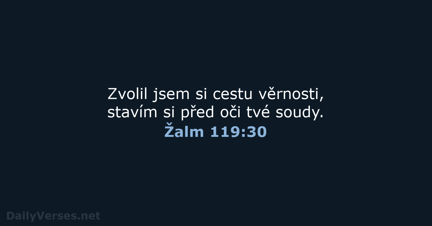 Žalm 119:30 - ČEP