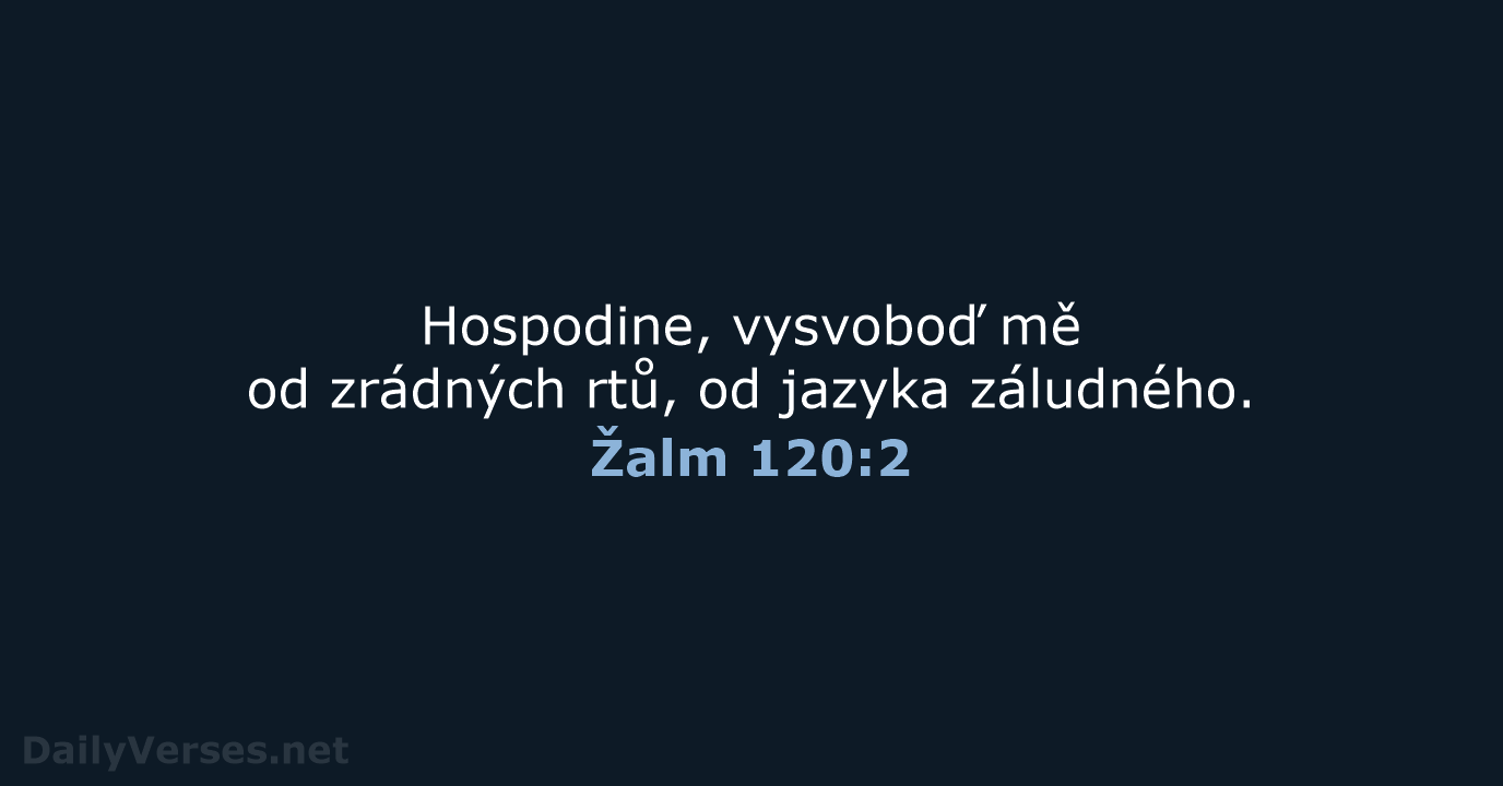 Žalm 120:2 - ČEP