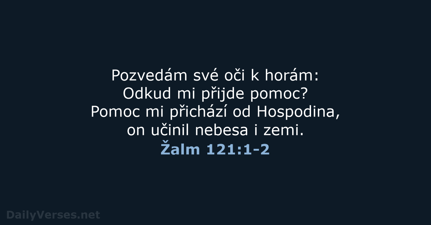 Žalm 121:1-2 - ČEP