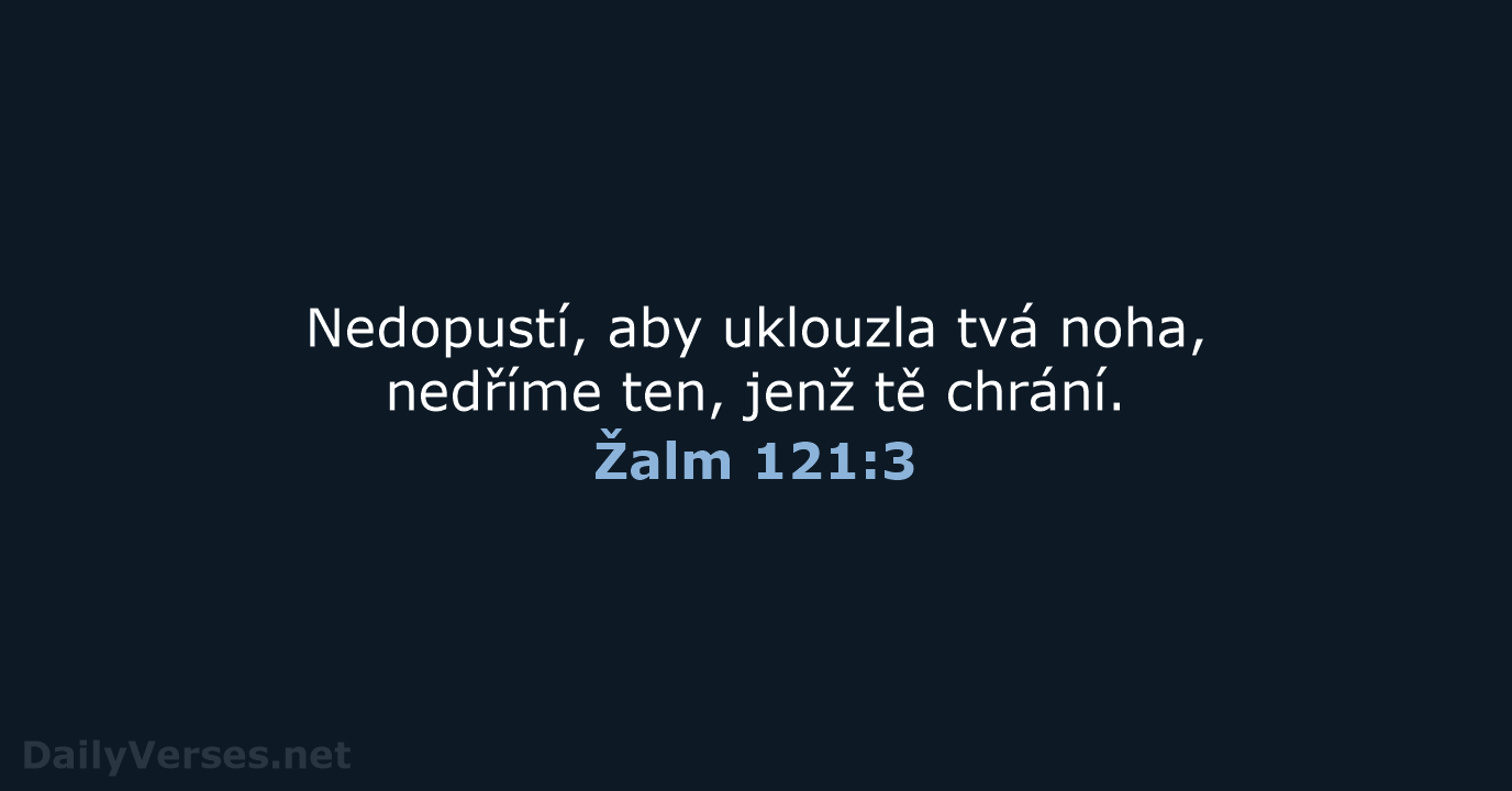 Žalm 121:3 - ČEP
