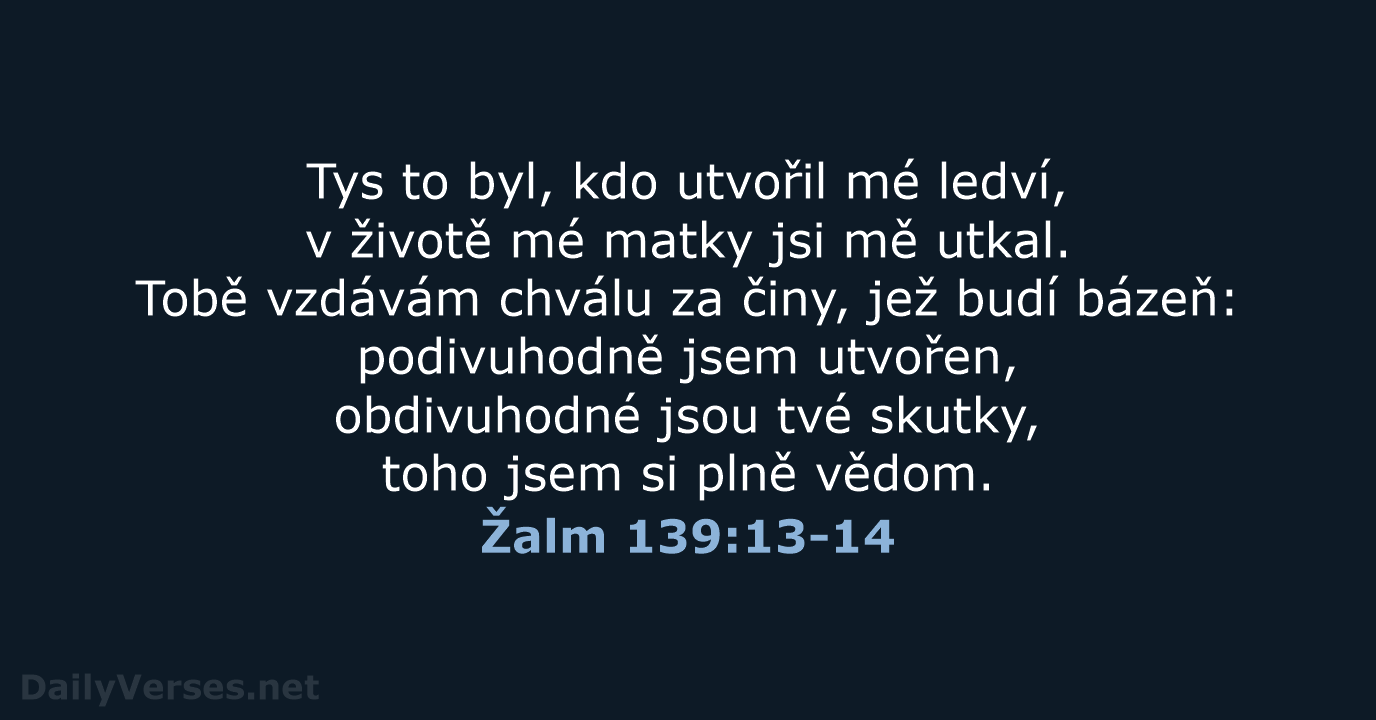 Žalm 139:13-14 - ČEP