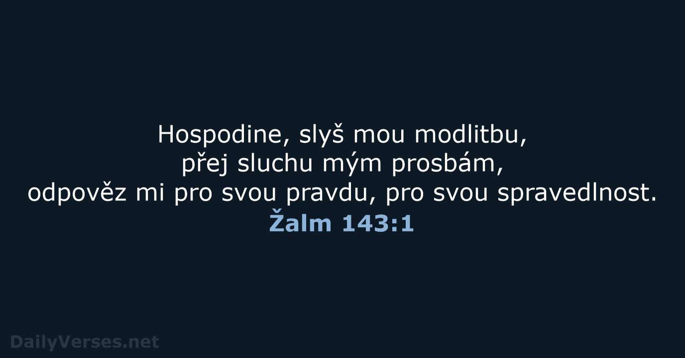 Žalm 143:1 - ČEP