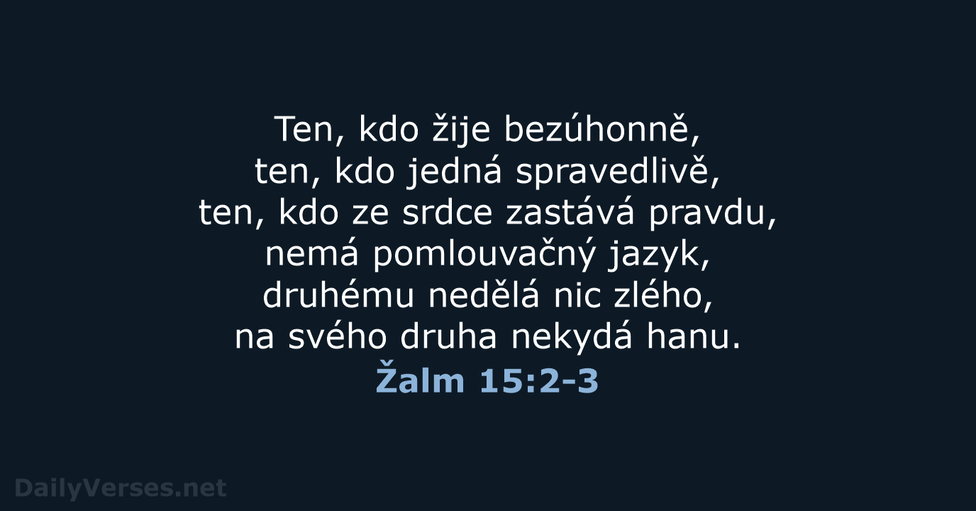 Žalm 15:2-3 - ČEP
