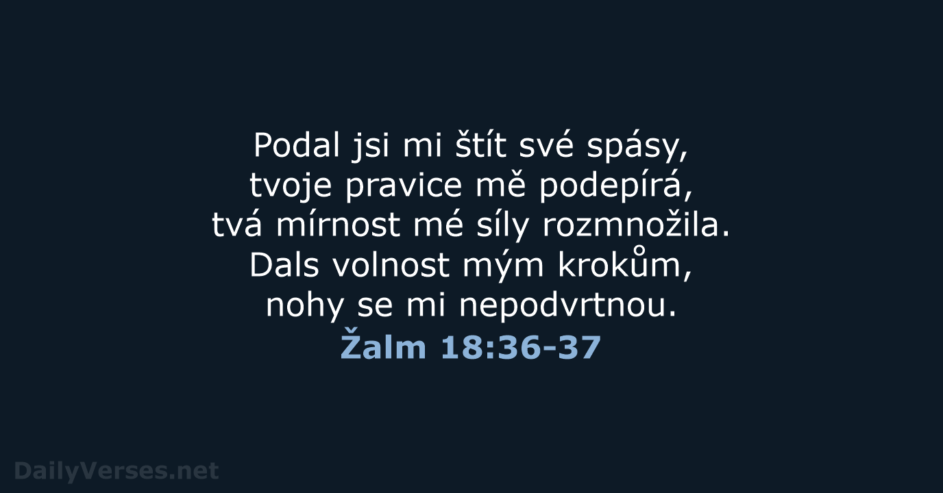 Žalm 18:36-37 - ČEP