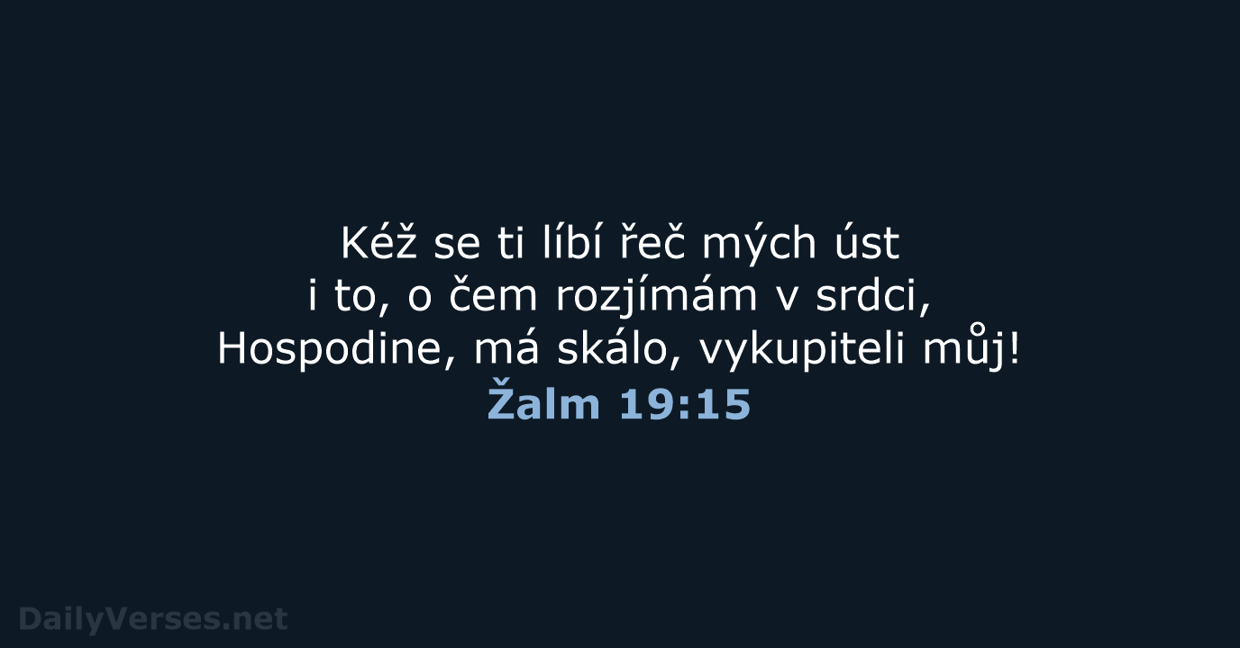 Žalm 19:15 - ČEP