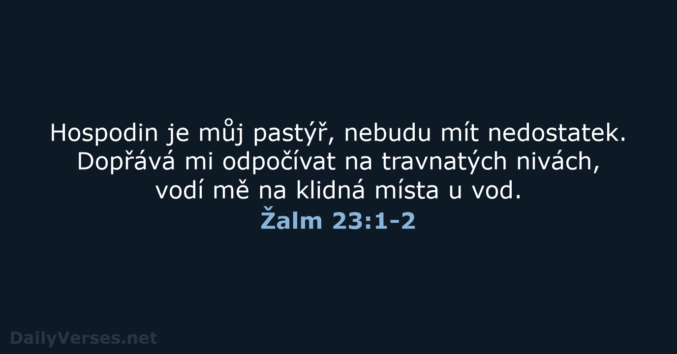 Žalm 23:1-2 - ČEP
