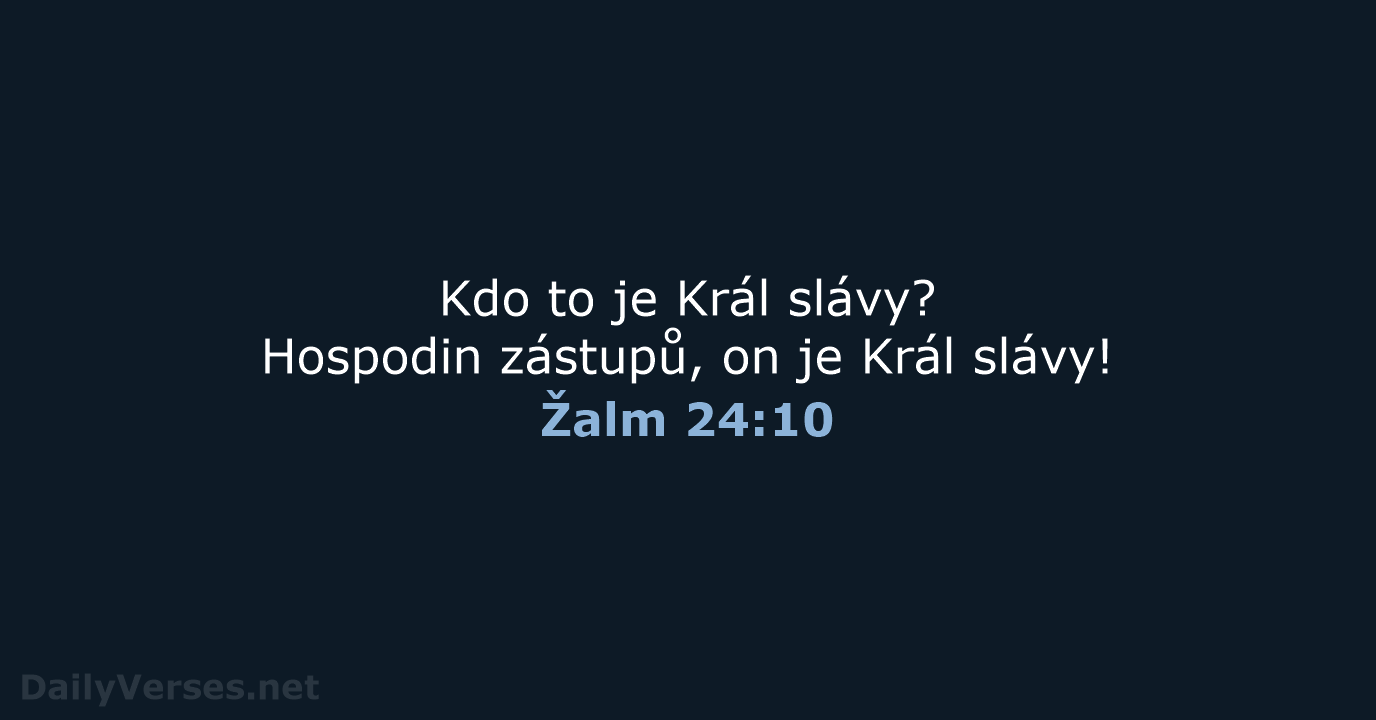 Žalm 24:10 - ČEP