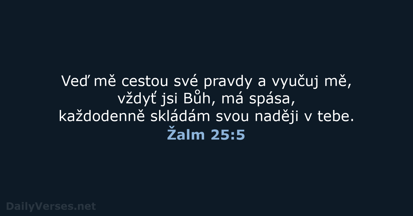 Žalm 25:5 - ČEP