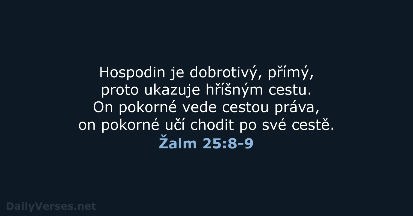 Žalm 25:8-9 - ČEP