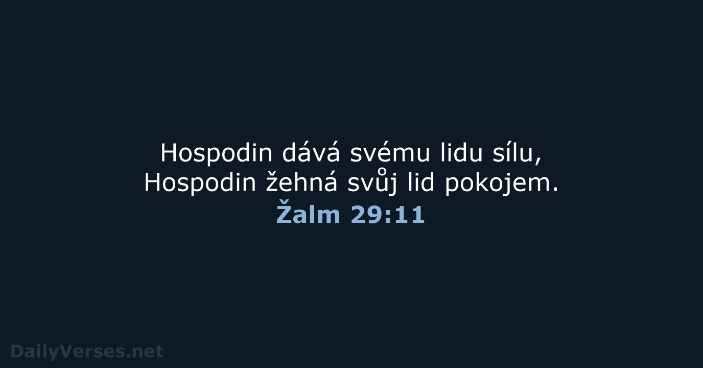 Žalm 29:11 - ČEP