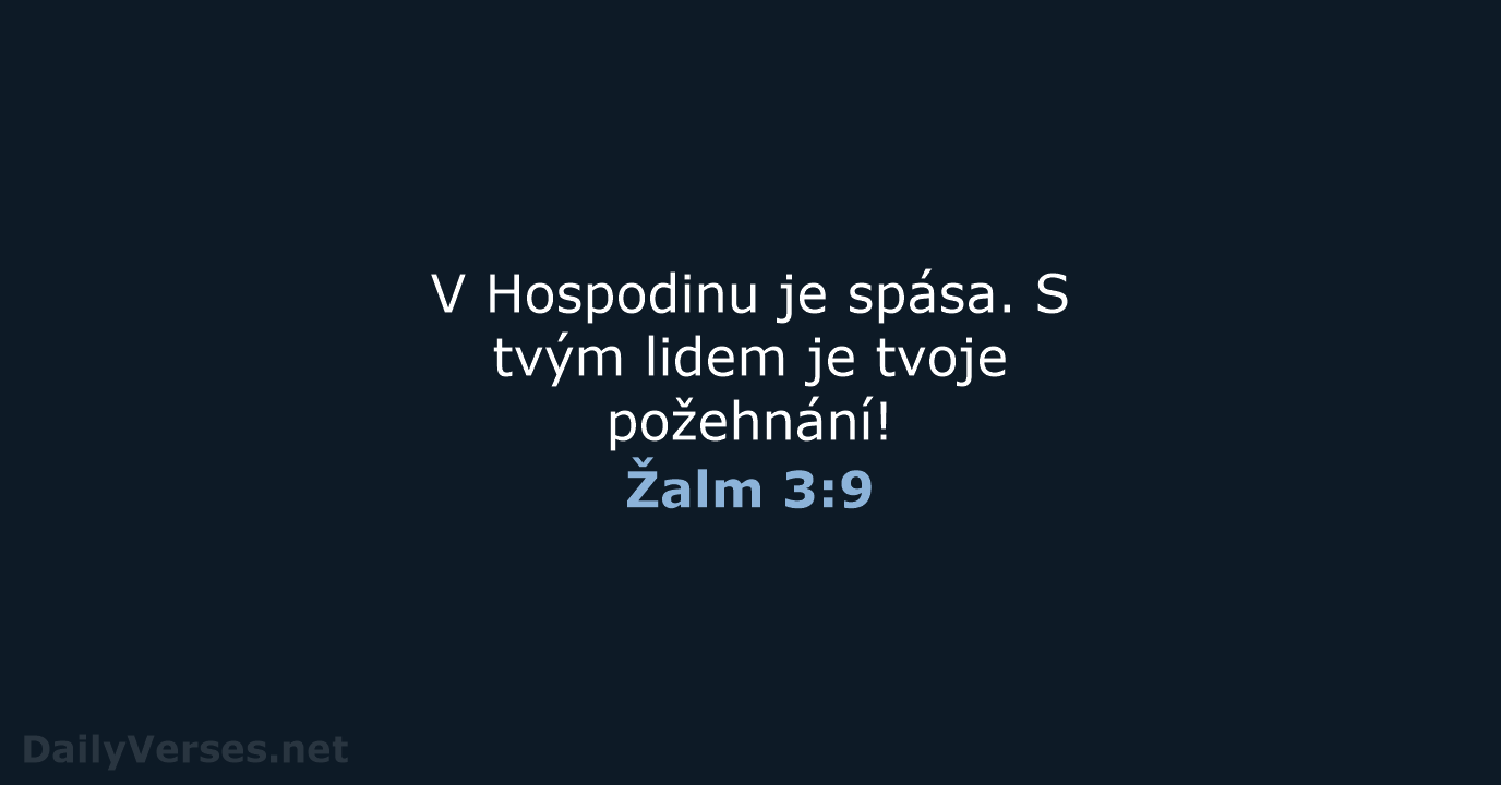 Žalm 3:9 - ČEP